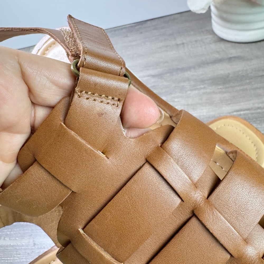 Madewell Fisherman Flatform English Saddle Leather Sandals Womens 10 $128 - Picture 6 of 9